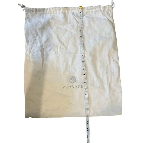 Versace Cream White Logo Drawstring Dust Bag - Picture 5 of 7